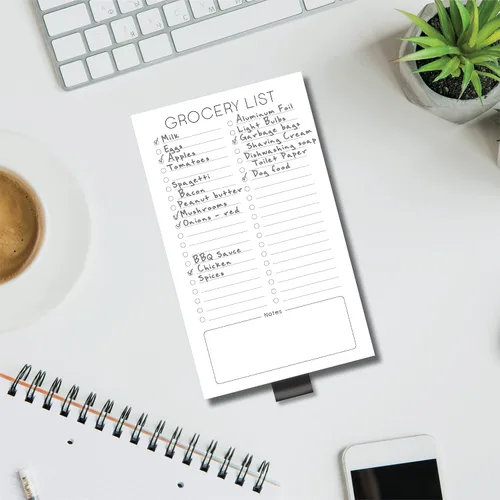 Miniatura 6 de Evercio Lista de comestibles Bloc de notas magnético para refrigerador Para listas de compras, bloc de notas minimalista para refrigerador