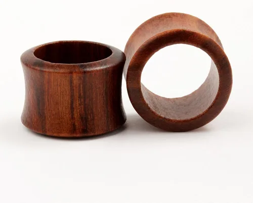 Miniatura 4 de TBOSEN - Juego de 4 pares de medidores de madera, dilatadores de doble llamarada