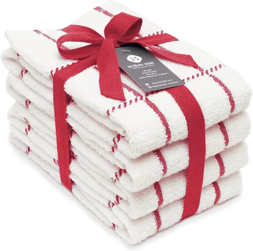 Miniatura 9 de Toallas de cocina 100% algodón de terry Mellow Buff, paquete de 4, 16 x 26 pulgadas, toallas de cocina súper suaves y absorbentes, perfectas