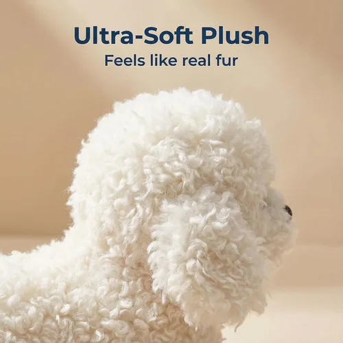 Miniatura 4 de CU-MATE Juguetes de peluche para perros de 12 pulgadas, simulación, realista y realista, suave, juguetes de peluche hechos a mano, regalo para niños