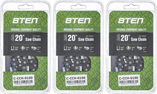 Miniatura 221 de 8TEN Cadena de motosierra semi cincel de 6 pulgadas .050 1/4 42 DL para Worx WG320 Black & Decker LLP120 (paquete de 3)