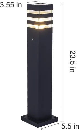 Miniatura 6 de Luces de camino, luces de poste IP55, impermeable, para exteriores, lámpara de pie, lámpara de pie, portalámparas E26, cableada, adecuada