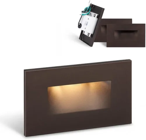 Miniatura 14 de LEONLITE Paquete de 12 luces LED 5CCT de 120 V, 3.5 W, 5 % 100 %, regulables, para interiores y exteriores, ubicación húmeda, CRI90, ETL, aluminio