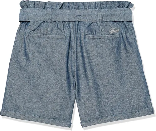 Miniatura 2 de GUESS Pantalones cortos de mezclilla Lurex con cintura para niña
