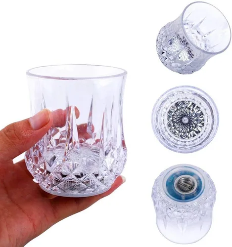 Miniatura 5 de Vasos LED 4 PACK Luz Intermitente Activados por Agua Automáticamente que Cambian de Color Vino Whisky Cerveza Cola Jugo Recipientes para Bebidas