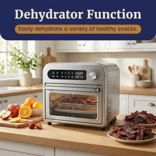 Miniatura 4 de Elite Gourmet EAF1010D Horno programable de encimera de convección con freidora de aire de 10 L, 8 ajustes de menú, controles de temperatura +