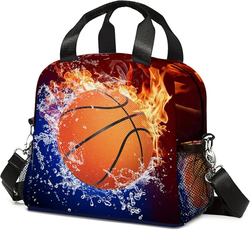 Miniatura 9 de Bolsa de almuerzo de fútbol con aislamiento, bolsa de comida de gran capacidad para niños, mujeres y hombres, bolsa enfriadora, impermeable, correa