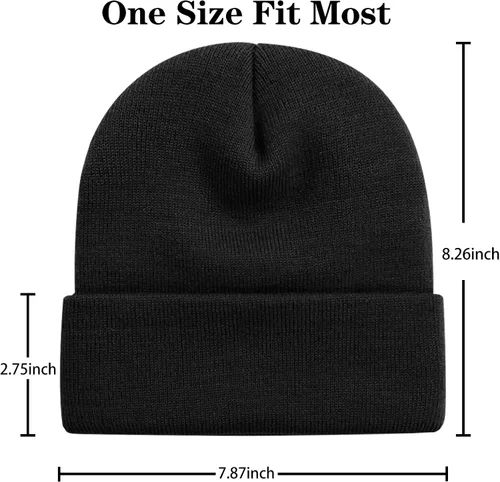 Miniatura 2 de Gorros de punto para hombre y mujer, gorro de punto para invierno, gorro suave