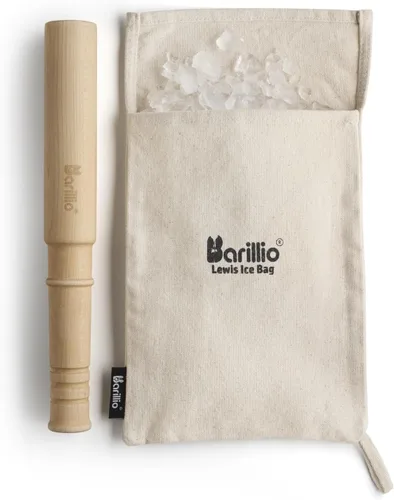 Miniatura 6 de Barillio Juego de mazo y bolsa Lewis de Big Shot - Big-Shot de madera de 13.75 pulgadas y martillo de hielo para cócteles con bolsa de trituración
