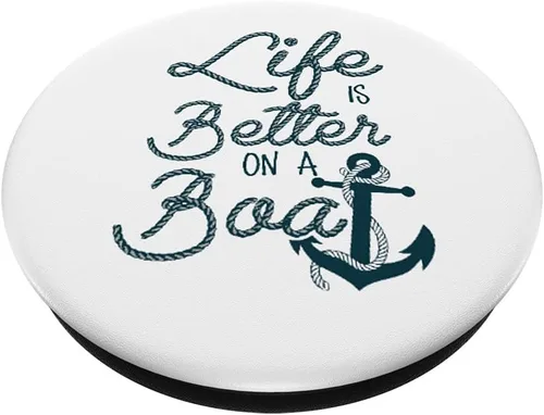 Miniatura 2 de Fun Life is Better on a Boat Cruising Lovers and Boaters PopSockets PopGrip: agarre intercambiable para teléfonos y tabletas