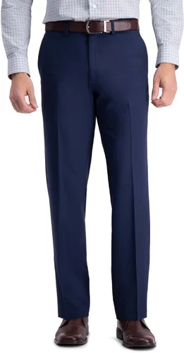 Haggar Pantalones de vestir de alta calidad para hombre, ajuste recto, parte delantera plana, tallas regulares y grandes y altas