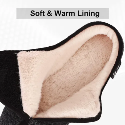 Miniatura 3 de LongBay Pantuflas ajustables para mujer, de espuma viscoelástica, cómodas, anchas, para diabéticos, para casa, Edema, neuropatía ortopédica