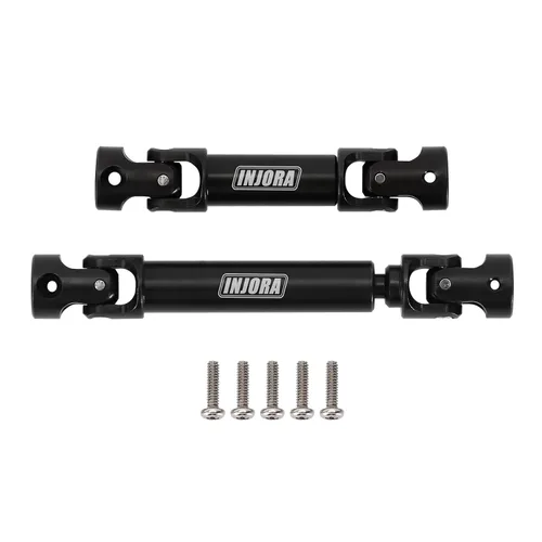 Miniatura 2 de INJORA Eje de transmisión de acero negro delantero trasero central con orificio en forma de D para TRX4M Defender Bronco 1/18 RC Crawler Upgrade