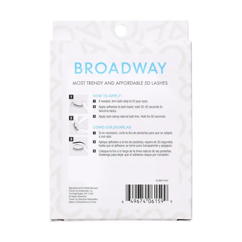 Miniatura 4 de Broadway - Juego de 5 pares de pestañas postizas de aspecto natural a dramático (01)