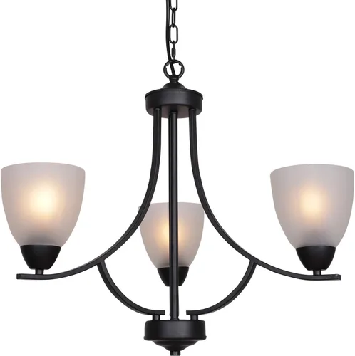 Miniatura 8 de 5 Light Shaded Contemporary Chandeliers with Alabaster Glass Black Rustic Light Fixtures Ceiling Hanging Mid Century Modern Pendant Lighting for