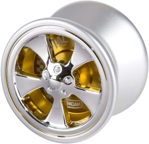 Duncan Toys Metal Racer - Yoyó de aluminio de nivel avanzado con tapas Racer y respuesta de calcomanía SG, amarillo