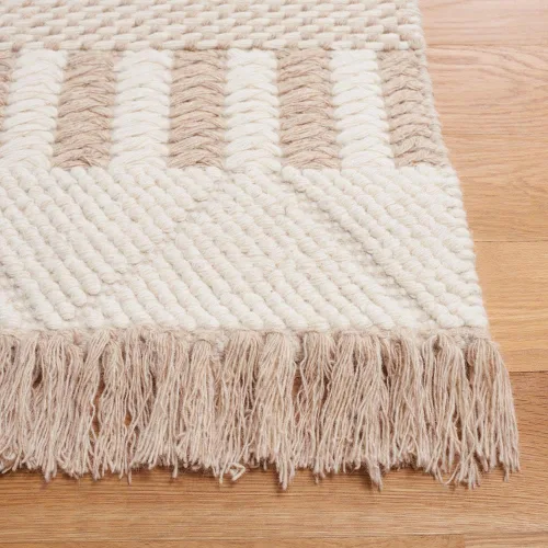 Miniatura 4 de SAFAVIEH Natura Collection - Alfombra de pasillo de 8 pies, color marfil y gris topo, diseño moderno, ideal para zonas de alto tráfico en pasillo