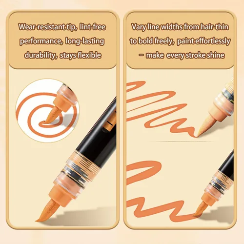 Miniatura 4 de Juego de marcadores de pintura acrílica con bolsa, sistema de control de tinta líquida directa con punta suave, bolígrafos de pintura acrílica