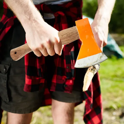 Miniatura 9 de Yardwe Mango de repuesto de madera Hacha para accesorios de campamento Camping Lanzamiento Supervivencia 10.6x1.8 in
