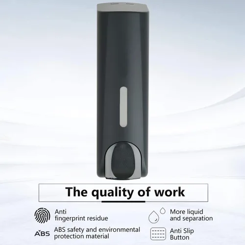 Miniatura 3 de AUMIO Dispensador de champú y acondicionador, dispensador de ducha montado en la pared sin taladro, negro, cámara única, 11.8 fl oz