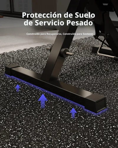 Miniatura 5 de AIRHOP 0.79 pulgadas de espesor 48 pies cuadrados de alfombrillas para equipos de ejercicio, 12 losetas de goma mejoradas con espuma EVA de alta