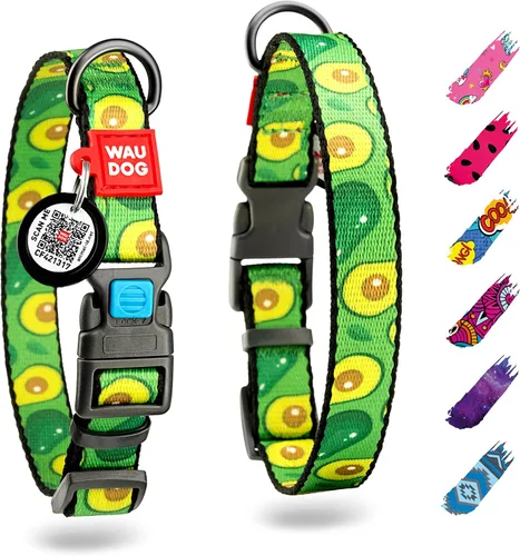 Miniatura 19 de Collar de Nylon para Perros WAUDOG - Collar Ajustable para Perros Grandes, Pequeños y Medianos - Collares Separables para Cachorros de Razas Grandes
