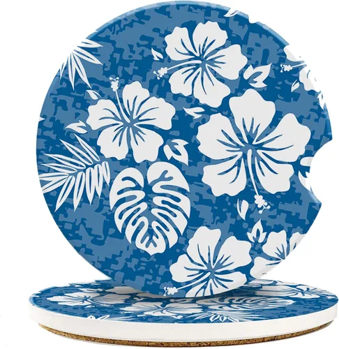 Miniatura 7 de Posavasos para Taza de Automóvil Mariposa Signo Místico Abstracto Azul Posavasos de Automóvil para Portavasos Universal Antideslizante Cerámica