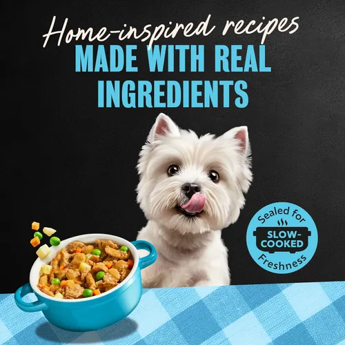 Miniatura 10 de Cesar Home Delights - Comida húmeda para perros adultos, pollo y verduras de cocción lenta en salsa y estofado de ternera, lote variado, comida