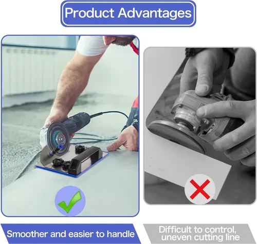 Miniatura 9 de Herramienta de biselado de azulejos de 45 grados, herramienta de corte de baldosas de cerámica, soporte de accesorios para amoladora angular