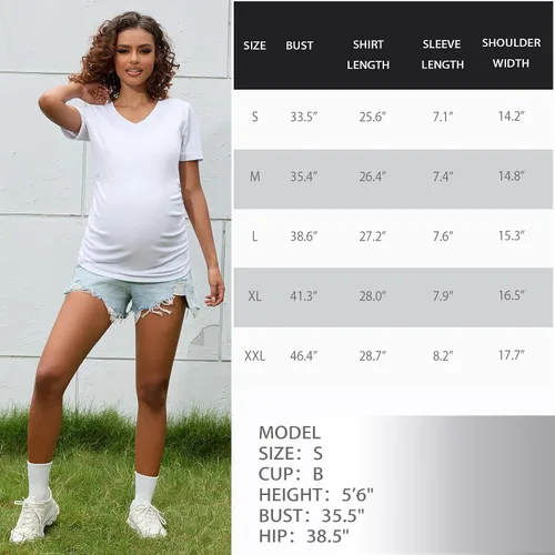 Miniatura 6 de Bhome Maternity- Camiseta de manga corta para embarazo