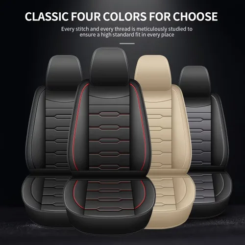 Miniatura 7 de AOMSAZTO Fundas de asiento de automóvil de ajuste personalizado para Cadillac ATS 2013-2018, fundas de cojín de vehículo, protectores de asiento