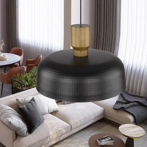 Miniatura 2 de Luces Colgantes de Estilo Rústico, Lámparas Colgantes Ajustables con Pantalla de Metal Martillado, Iluminación Colgante de 18.1 Pulgadas para Isla