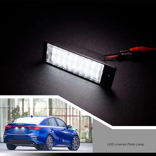 Miniatura 2 de Conjunto de luz LED de matrícula para Kia Forte Sedan 2019 2020 2021 2022 2023, repuesto OEM 6000K xenón blanco 18-SMD sin errores luces LED