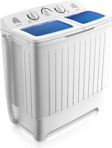 RELAX4LIFE Lavadora y centrifugadora portátil de 20 libras de capacidad, temporizador, mini lavadora y secadora semiautomática para apartamento,