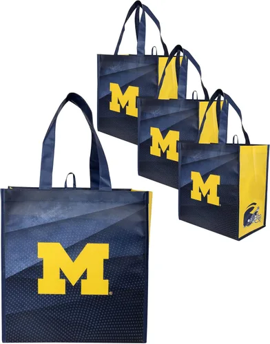 Miniatura 10 de FOCO Bolsas de compras reutilizables con logotipo del equipo de la NCAA