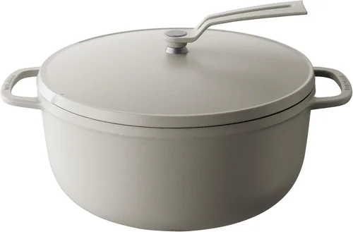 Miniatura 25 de Olla para Horno Holandés Vermicular 2.0 Olla de Hierro Fundido Esmaltada Ligera 18cm (2 qt) No Tóxica Compatible con Inducción Horno Mate