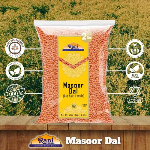 Miniatura 5 de Rani Masoor Dal (lentejas rojas indias) Gramo partido, 32 onzas (2 libras) 32.03 oz ~ Todo natural Apto para gluten Sin OMG Kosher Vegano