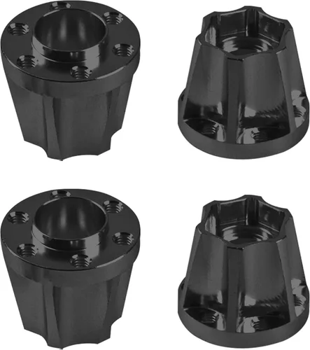 Miniatura 12 de Metal RC Cubo Hexagonal de Rueda de 12 mm Extensión Combinador Compatible con Llanta de 1.9/2.2 pulgadas Axial SCX10 Traxxas TRX4 D90 1/10 RC Negro