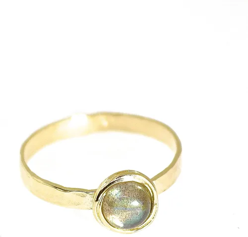 Miniatura 71 de Anillo de oro de piedras preciosas, anillo de piedra chapada en oro de 14 quilates, anillo de piedra apilable, anillo de oro de piedra pequeña