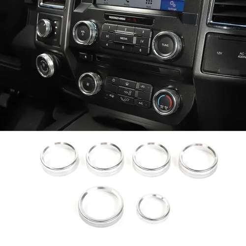 Miniatura 5 de Keptrim Para Ford F-150 de fibra de carbono ABS 2021, 2022, 2023, 2024, 2025, interruptor de aire acondicionado, 2 piezas