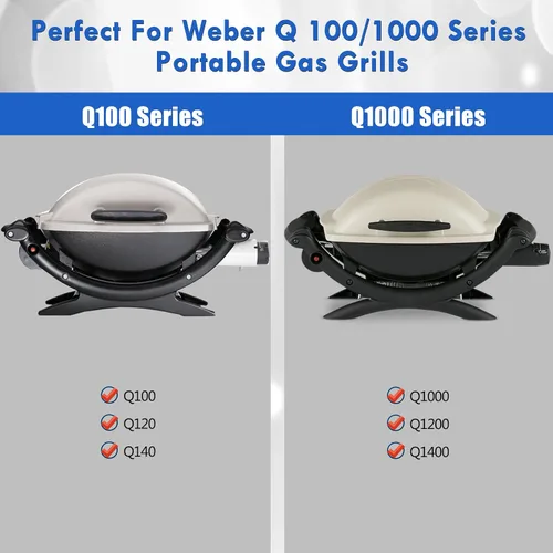 Miniatura 4 de 7644 7582 Rejillas de parrilla Piezas de repuesto para Weber Q100 Q1000 Series Parts Weber Baby Q Rejilla de hierro fundido Q120 Q1200 Q1400