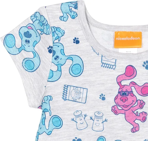 Miniatura 3 de Nickelodeon Blue's Clues - Vestido de manga corta para niñas con color gris claro