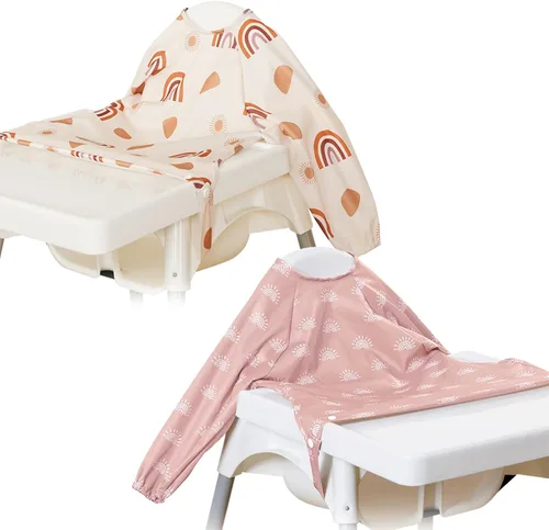 Miniatura 10 de Babero de Manga Larga para Bebé - Baberos a Prueba de Desastres para Bebés - Ajustable, Impermeable y con Accesorio para Silla/Mesa Alta