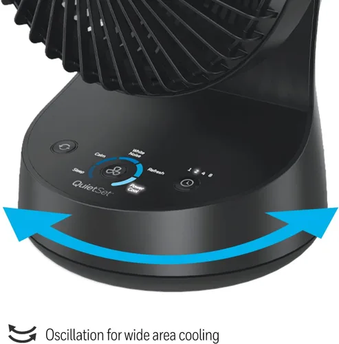 Miniatura 8 de Honeywell QuietSet 5 Ventilador de mesa oscilante, negro, ventilador personal y pequeño con funcionamiento silencioso y 5 niveles de potencia