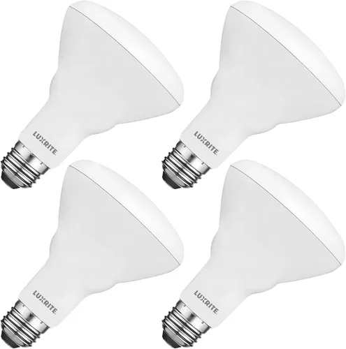 Miniatura 9 de LUXRITE Paquete de 4 bombillas LED BR30, equivalente a 65 W, blanco cálido de 2700 K, regulable, 650 lúmenes, bombillas LED de inundación, 8.5 W