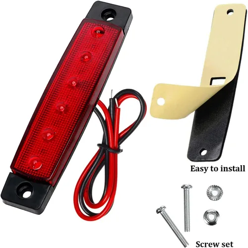 Miniatura 3 de KEING Paquete de 30 indicadores LED sellados de 3.8 pulgadas, impermeables, ámbar/rojo/blanco, 6 indicadores de marcador, lámparas de liquidación