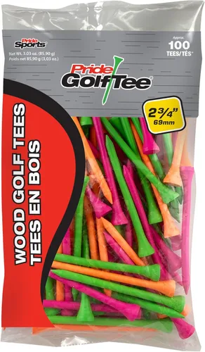 Miniatura 10 de PRIDE GOLF TEE, Camiseta Deluxe de 2-3/4 pulgadas, bolsa de 100