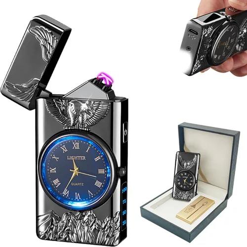 Miniatura 13 de BABOBIU Encendedor Eléctrico de Plasma Encendedor de Plasma Recargable Resistente al Viento Sin Llama Arco Encendedores Delfín con Carga Rápida USB