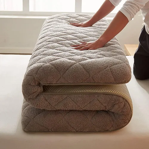 Cubrecolchón de futón plegable japonés con parte inferior transpirable, tapete de tatami Shikibuton, colchón de campamento portátil, para cama de
