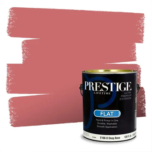 Miniatura 367 de Prestige Paints Pintura exterior e imprimación en uno, 1 galón, plano, coincidencia comparable de Valspar* Amber Rose*